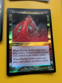 Razing Snidd x3 Beast MTG 3 Card. Planeshift. OLD VINTAGE FOIL - Image 4