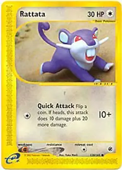 Pokemon Expedition 128/165 Rattata Card - Image 1