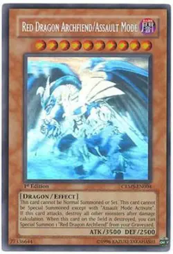Red Dragon Archfiend/Assault Mode - CRMS-EN004 - Ghost Rare - Unlimited Edition - Image 1