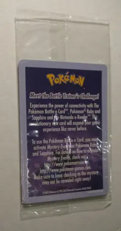 Pokemon TCG Ruby & Sapphire Lady Astrid Battle E-Reader Card NEW IN PACK 2003 - Image 2