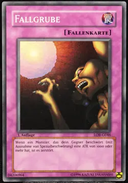 Yu-Gi-Oh! Fallgrube LOB-G046 1.Auflage (1st Edition) Super Rare 2002 (NEAR MINT) - Image 1