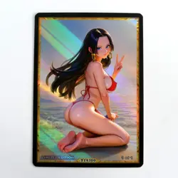 BOA HANCOCK Waifu Anime Card LIMITED 1/1 Custom TCG Holo T14300 - Image 1