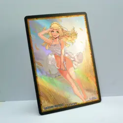 LILLIE MARNIE SERENA Waifu Anime Card LIMITED 1/1 Custom TCG Holo T14299 - Image 2