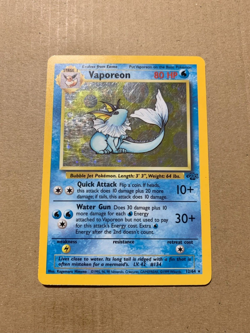Vaporeon 12/64 Jungle Set - Holo Pokemon Card - EXCELLENT - Image 2