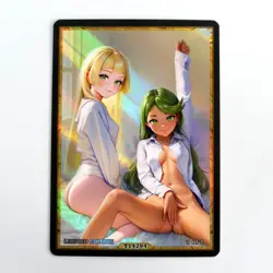 LILLIE MALLOW Waifu Anime Card LIMITED 1/1 Custom TCG Holo T14294 - Image 1