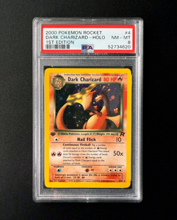4/82 Dark Charizard 1st Edition Team Rocket Base Holo Pokemon Card PSA 8 WOTC - Image 2