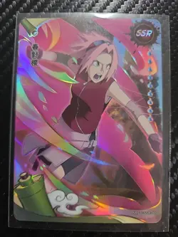 Sakura Haruno NARUTO SUPER Anime SSR Waifu Girl ACG Holo Card NM - Image 1
