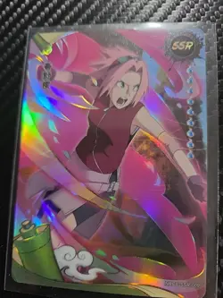 Sakura Haruno NARUTO SUPER Anime SSR Waifu Girl ACG Holo Card NM - Image 2