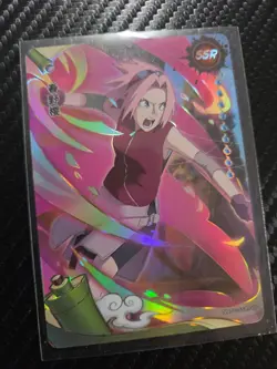 Sakura Haruno NARUTO SUPER Anime SSR Waifu Girl ACG Holo Card NM - Image 3