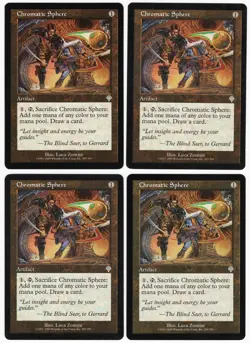 Chromatic Sphere x4 4x 2000 Invasion PLAYSET Colorless Unc Artifact MTG NM AZ1 - Image 1