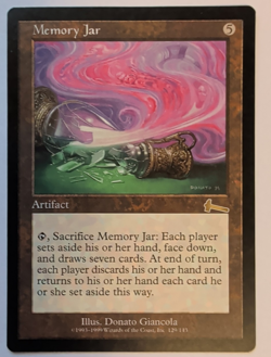 {1x} ~~ Memory Jar ~~ LP MTG Urza's Legacy Regular Artifact Rare **Startropic** - Image 1