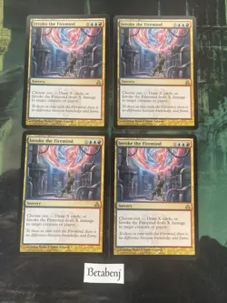 4x MTG Invoke the Firemind - Guildpact (GPT) (Playset) - Image 1