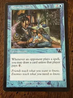 MTG Magic the Gathering Rhystic Study (45/144) Prophecy M/HP - Image 1