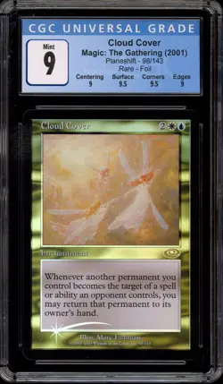 Magic MTG Cloud Cover Planeshift Rare Foil #98 CGC 9 Mint - Image 1
