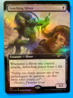 MTG 1x FOIL Leeching Sliver # 632 Secret Lair Drop Magic the Gathering x1 NM - Image 1