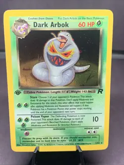 Pokemon TCG 1st Edition Dark Arbok Team Rocket 2/82 Holo Rare 2000 WOTC VTG LP+ - Image 1