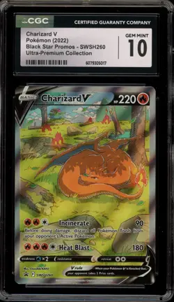 Pokemon Charizard V Ultra-Premium Coll. Full Alt Art Promo SWSH260 CGC 10 - Image 1