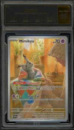 Pokemon Mimikyu Paldean Fates ETB Promo SVP EN 075 PCG 10 Gem Mint - Image 1