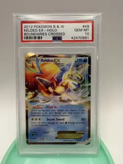 Keldo EX #49 PSA 10 2012 POKEMON B&W BOUNDARIES CROSSED #49/149 - Image 1