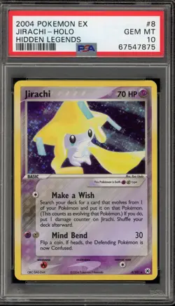 Pokemon Jirachi EX Hidden Legends Holo Rare #8 PSA 10 Gem Mint - Image 1