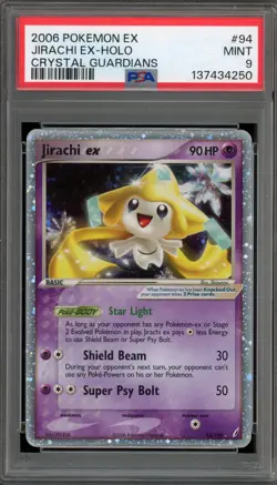 Pokemon Jirachi ex EX Crystal Guardians Holo Ultra Rare #94 PSA 9 Mint - Image 1