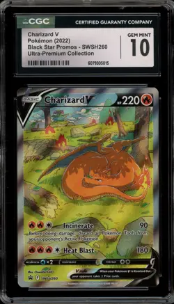 Pokemon Charizard V Ultra-Premium Coll. Full Alt Art Promo SWSH260 CGC 10 - Image 1