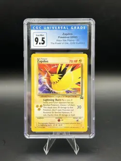 Pokemon Zapdos 2000 Movie Black Star Promo #23 AOKI ERROR CGC 9.5 Gem Mint - Image 1