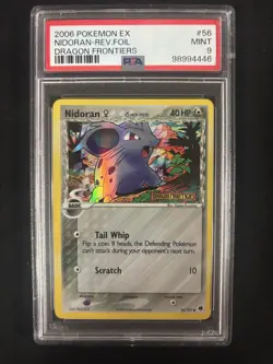 2006 POKEMON EX DRAGON FRONTIERS NIDORAN #56 REVERSE PSA 9 MINT #40768825 - Image 1