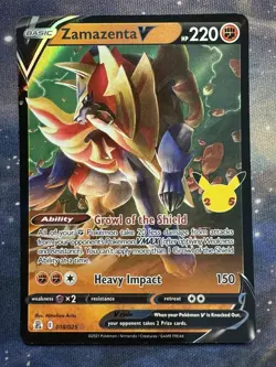 Pokemon TCG Zamazenta V Celebrations 018/025 Holo Ultra Rare - Image 1