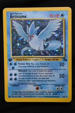 Articuno 1st Edition MP 2/62 Fossil Holo Pokemon TCG - Image 1