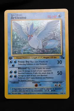 Articuno 1st Edition MP 2/62 Fossil Holo Pokemon TCG - Image 2