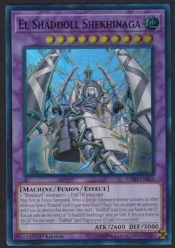Yugioh El Shaddoll Shekhinaga SDSH-EN048 Super Rare 1st Ed - LP - Image 1