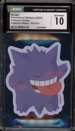 Pokemon Gengar Pokemon Center Sleep Die-Cut CGC 10 Gem Mint - Image 1