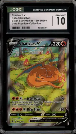 Pokemon Charizard V Ultra-Premium Coll. Full Alt Art Promo SWSH260 CGC 10 - Image 1