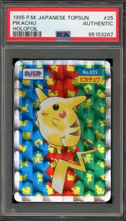 Pokemon Topsun Pikachu Japanese Holofoil #025 PSA AUTHENTIC - Image 1