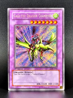 Yu-Gi-Oh Gaia the Dragon Champion LOB-E102 1st Edition Europe Version VLP/NM - Image 1
