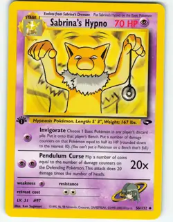 Sabrina's Hypno - 1st Edition - 56/132 Gym Challenge - Pokemon TCG - 2000 - Image 1