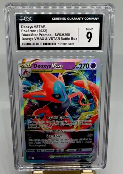 CGC 9 MINT POKEMON 2022 Deoxys VSTAR BLACK STAR PROMO - Image 1