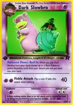 Moderately Played Dark Slowbro - 29/82 - Rare - 1st Edition Pokemon Team Rocket - Image 1