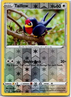 Taillow - SWSH04: Vivid Voltage 133/185 - Common - NM Pokemon TCG - Image 1