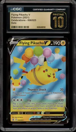 Pokemon Flying Pikachu V Celebrations Holo Ultra Rare #006 CGC 10 Pristine - Image 1