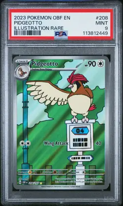 POKEMON OBSIDIAN FLAMES PIDGEOTTO #208 ILLUSTRATION RARE PSA 9 MINT #113812449 - Image 1