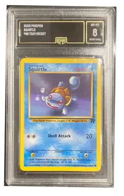 GMA 8 NM-MT 2000 Pokemon Team Rocket 1st Edition Common 68/82 Squirtle psa - Image 1