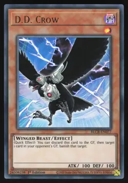 D. D. Crow - BLCR-EN077 - Ultra Rare - 1st Edition Yugioh - Image 1