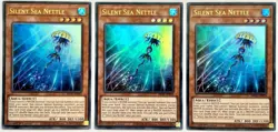 3 x BROL-EN029 Silent Sea Nettle - Ultra Rare 1st Edition Near Mint YuGiOh Cards - Image 1