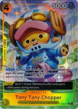 One Piece TCG Tony Tony Chopper ALT ART PARALLEL FOIL ST29-007 Egghead Deck - NM - Image 1