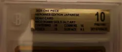 One Piece Heroines Edition Japanese Nico Robin Don Gold Art BGS 10 Low Pop - Image 3