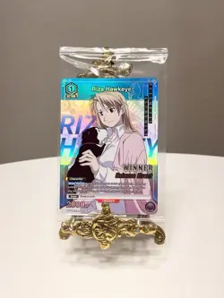 Union Arena Riza Hawkeye WINNER Release Event Promo Fullmetal Alchemist English - Image 1