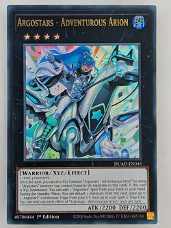 Yu Gi Oh - DUAD-EN045 Argostars - Adventurous Arion - Ultra Rare - Image 1