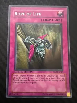 Yugioh Rope of Life SD2-ENDE1 Secret Rare Limited Edition LP/MP - Image 1